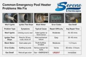 Common Pool Heater Issues for emergency Pool Heater Repair we cover